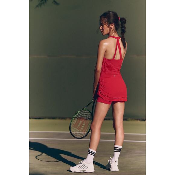 FP Movement Free People Little Bit of Love Skortsie Shortsie Winterberry Red XS - Picture 6 of 15